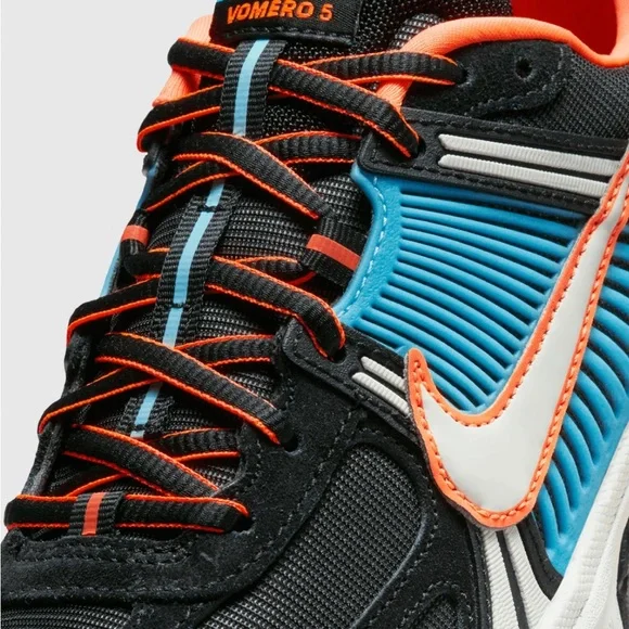 NIKE MEN’S AIR ZOOM VOMERO 5 'BLUE GAZE TOTAL ORANGE' - Picture 4 of 15